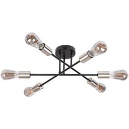 Rabalux Branwen lampa podsufitowa 6x25W czarny mat 71026
