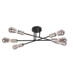 Rabalux Branwen lampa podsufitowa 6x25W czarny mat 71026