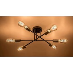 Rabalux Branwen lampa podsufitowa 6x25W czarny mat 71026