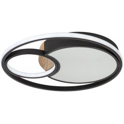 Rabalux Leola lampa podsufitowa 1x81W czarny/biały 71044