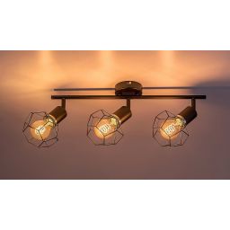 Rabalux Fran lampa podsufitowa 3x40 W czarna 71067