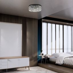 Rabalux Eloisa lampa podsufitowa 3x25 W czarna-przezroczysta 71093