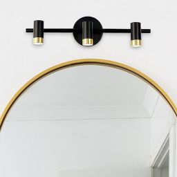 Rabalux Kadir kinkiet 3x9 W czarny-przezroczysty-złoty 75042