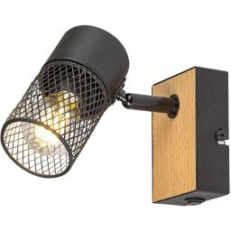 Rabalux Metta kinkiet 1x14W czarny/dąb 71151