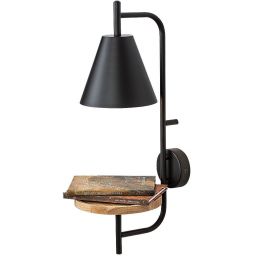 Rabalux Azome kinkiet 1x15 W czarny-drewno 71293