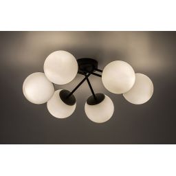 Rabalux Meduza lampa podsufitowa 6x20 W biała-czarna 71294