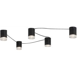 Rabalux Looplab lampa podsufitowa 5x28 W czarna 71295