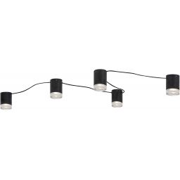 Rabalux Looplab lampa podsufitowa 5x28 W czarna 71295