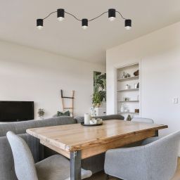 Rabalux Looplab lampa podsufitowa 5x28 W czarna 71295