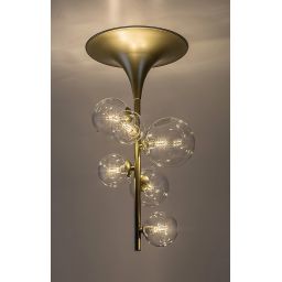 Rabalux Aslov lampa podsufitowa 5x28 W przezroczysta-złota 71298