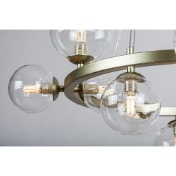 Rabalux Aslov lampa wisząca 11x28 W przezroczysta-złota 71300