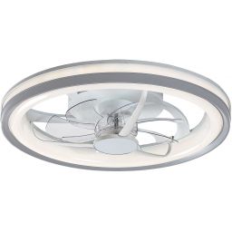 Rabalux Fanricius plafon 1x40 W z wentylatorem biały-srebrny 71335