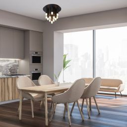 Rabalux Ramira lampa podsufitowa 13x5 W czarna-przezroczysta 71354