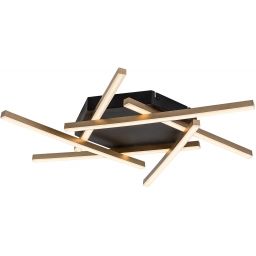 Rabalux Severine lampa podsufitowa 6x40 W biała-czarna-złota 71365