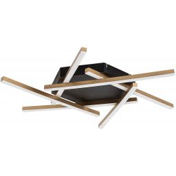 Rabalux Severine lampa podsufitowa 6x40 W biała-czarna-złota 71365