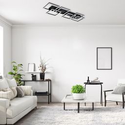 Rabalux Fatma lampa podsufitowa 6x40 W biała-czarna 71390