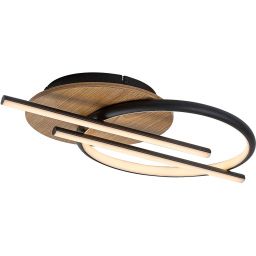 Rabalux Arash lampa podsufitowa 3x40 W biała-czarna-drewno 71404