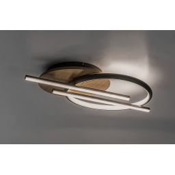 Rabalux Arash lampa podsufitowa 3x40 W biała-czarna-drewno 71404