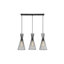 Rabalux Leandros lampa wisząca 3x40W czarny mat 72006