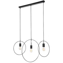 Rabalux Dilara lampa wisząca 3x40W czarny mat 72019