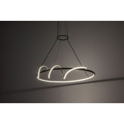 Rabalux Menazi inteligentna lampa wisząca 1x46 W biała-czarna 72022