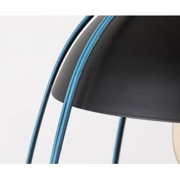 Rabalux Svens lampa wisząca 1x60W czarny mat/niebieski 72024