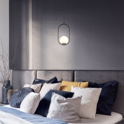 Rabalux Ghita lampa wisząca 1x20 W biała-czarna-przydymiona 72028