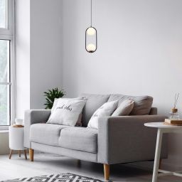 Rabalux Ghita lampa wisząca 2x20 W biała-czarna 72029