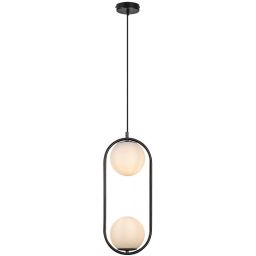 Rabalux Ghita lampa wisząca 2x20 W biała-czarna 72029