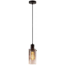 Rabalux Fumea lampa wisząca 1x60 W czarna-przydymiona 72037