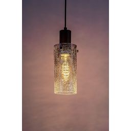 Rabalux Fumea lampa wisząca 1x60 W czarna-przydymiona 72037