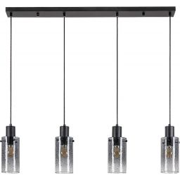 Rabalux Fumea lampa wisząca 4x60 W czarna-przydymiona 72039
