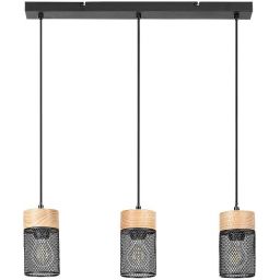 Rabalux Callum lampa wisząca 3x25W czarny/buk 72043