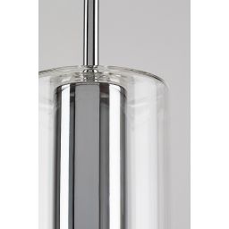 Rabalux Esta lampa wisząca 1x40 W chrom-przezroczysta 72048