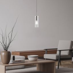 Rabalux Esta lampa wisząca 1x40 W chrom-przezroczysta 72048