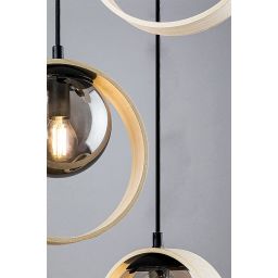 Rabalux Peyton lampa wisząca 3x15 W czarna 72063