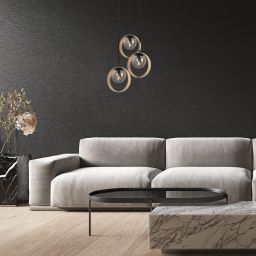 Rabalux Peyton lampa wisząca 3x15 W czarna 72063