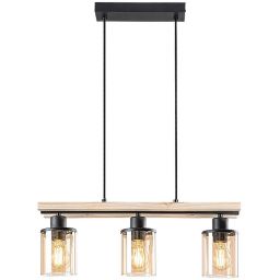 Rabalux Niylah lampa wisząca 3x25W czarny mat 72083