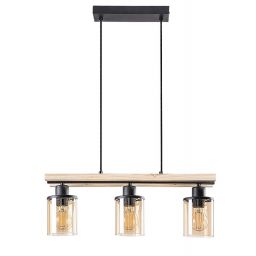 Rabalux Niylah lampa wisząca 3x25W czarny mat 72083