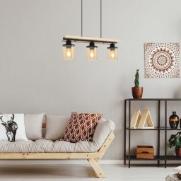 Rabalux Niylah lampa wisząca 3x25W czarny mat 72083