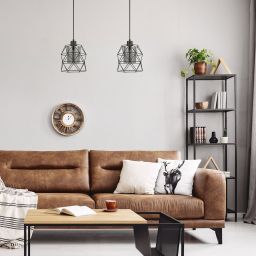 Rabalux Emrys lampa wisząca 1x40W czarny mat/szkło dymne 72111