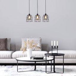 Rabalux Emrys lampa wisząca 3x40W czarny mat/szkło dymne 72113