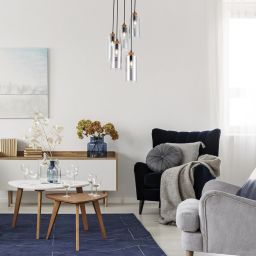 Rabalux Tanno lampa wisząca 5x25W drewno/przezroczysty 72125