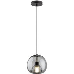 Rabalux Cameo lampa wisząca 1x60W czarny/szkło dymne 72132