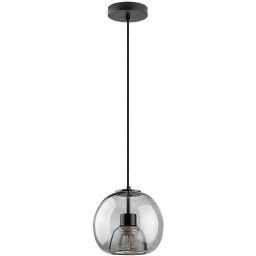 Rabalux Cameo lampa wisząca 1x60W czarny/szkło dymne 72132