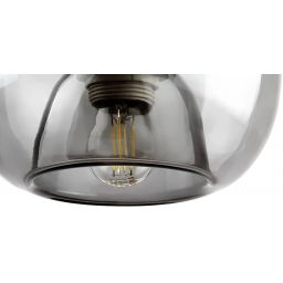Rabalux Cameo lampa wisząca 1x60W czarny/szkło dymne 72132