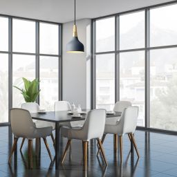 Rabalux Drusilla lampa wisząca 1x40 W czarna-złota-szary/popielaty-drewno 72135