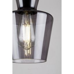 Rabalux Abra lampa wisząca 1x60W czarny/przydymiony 72161