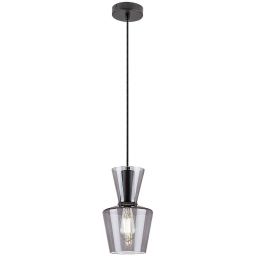 Rabalux Abra lampa wisząca 1x60W czarny/przydymiony 72161