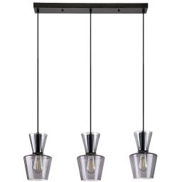 Rabalux Abra lampa wisząca 3x60W czarny/przydymiony 72163